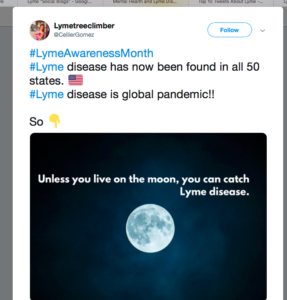 tweet about how you can catch lyme disease unless you live on the moon